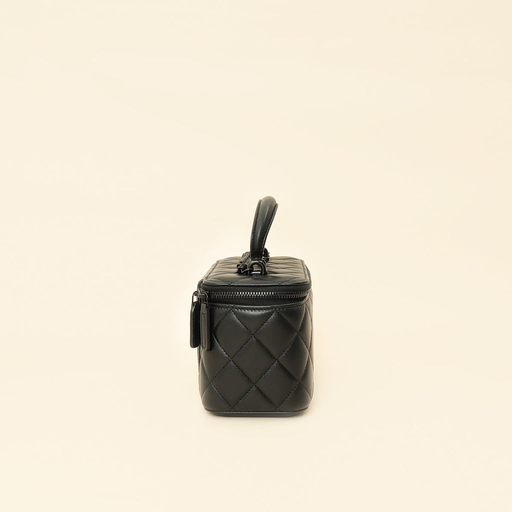 Chanel Black CC Top Handle Vanity Small Case