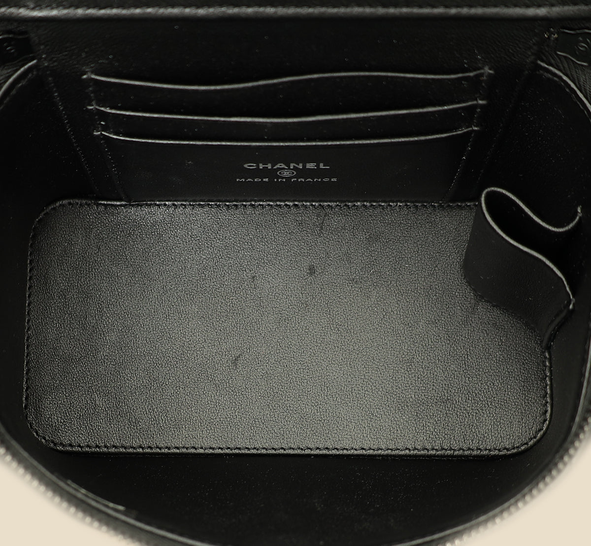 Chanel Black CC Top Handle Vanity Small Case