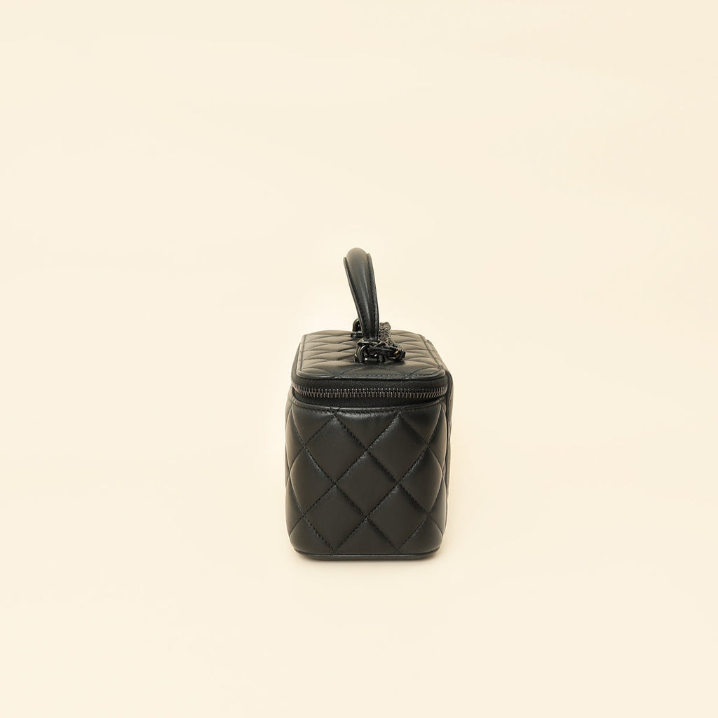Chanel Black CC Top Handle Vanity Small Case