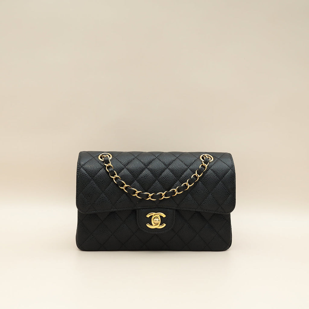 Chanel Black CC Classic Double Flap Small Bag
