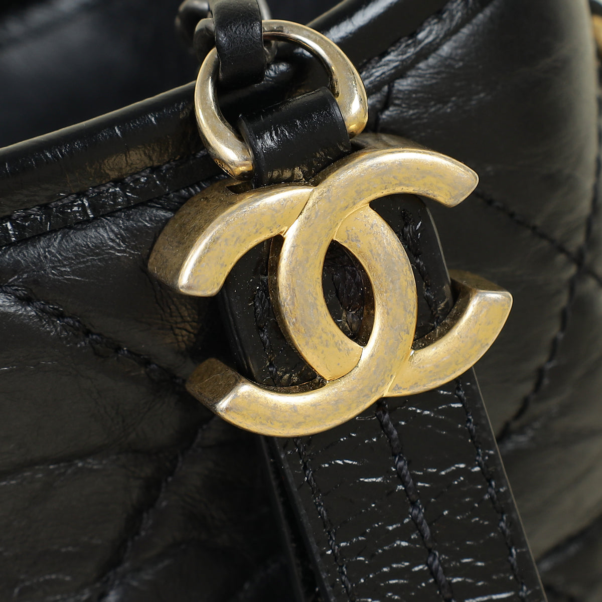 Chanel Black Gabrielle Hobo Medium Bag