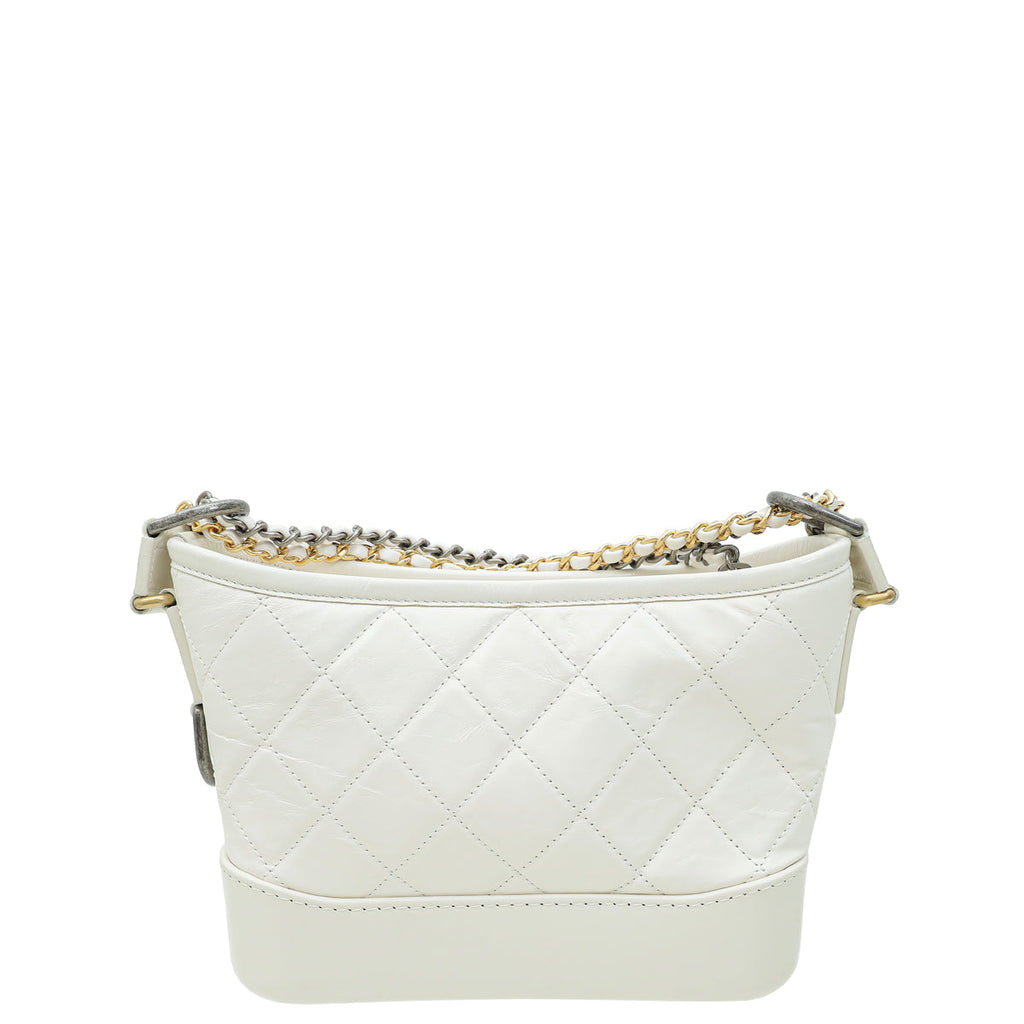 Chanel White Gabrielle Hobo Bag