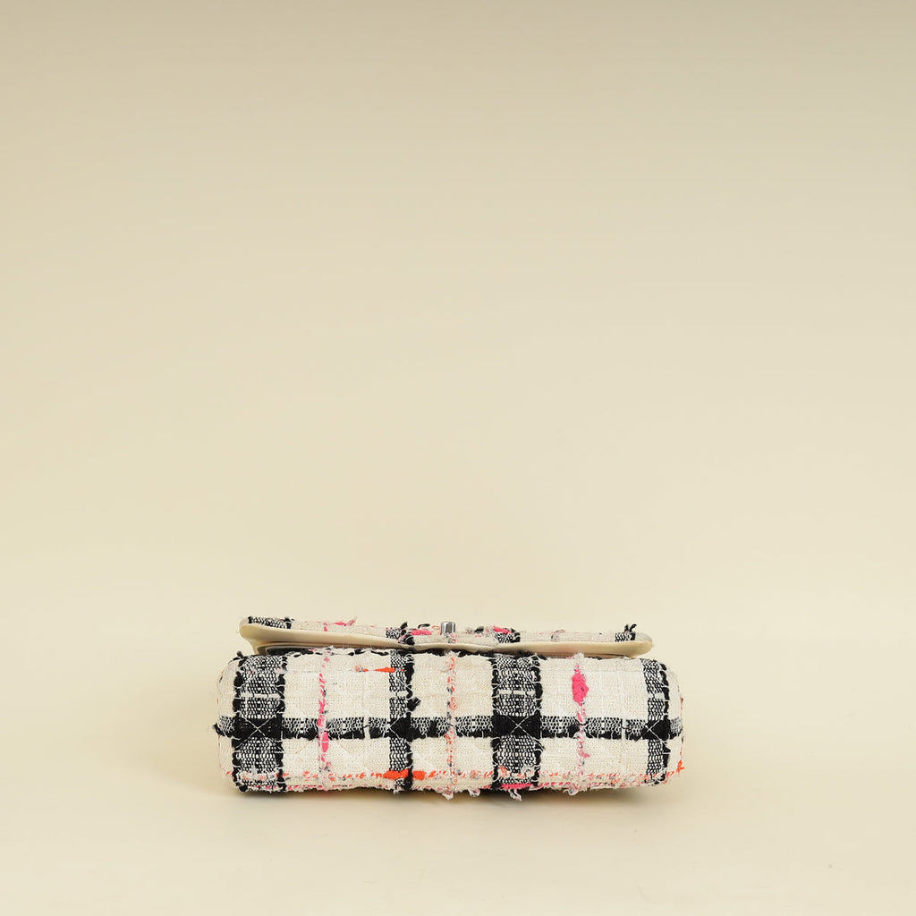 Chanel Bicolor CC Classic Double Flap Tweed Medium Bag