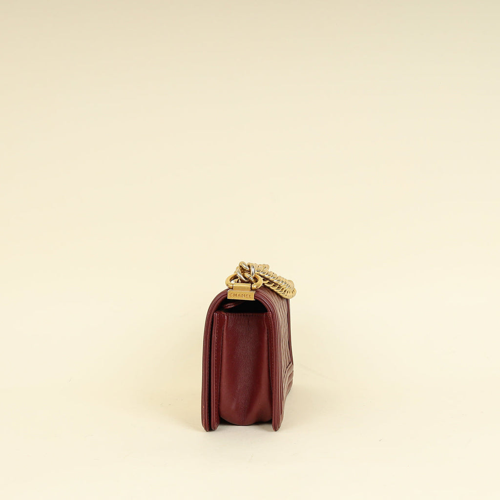 Chanel Burgundy Le Boy Small Flap Bag