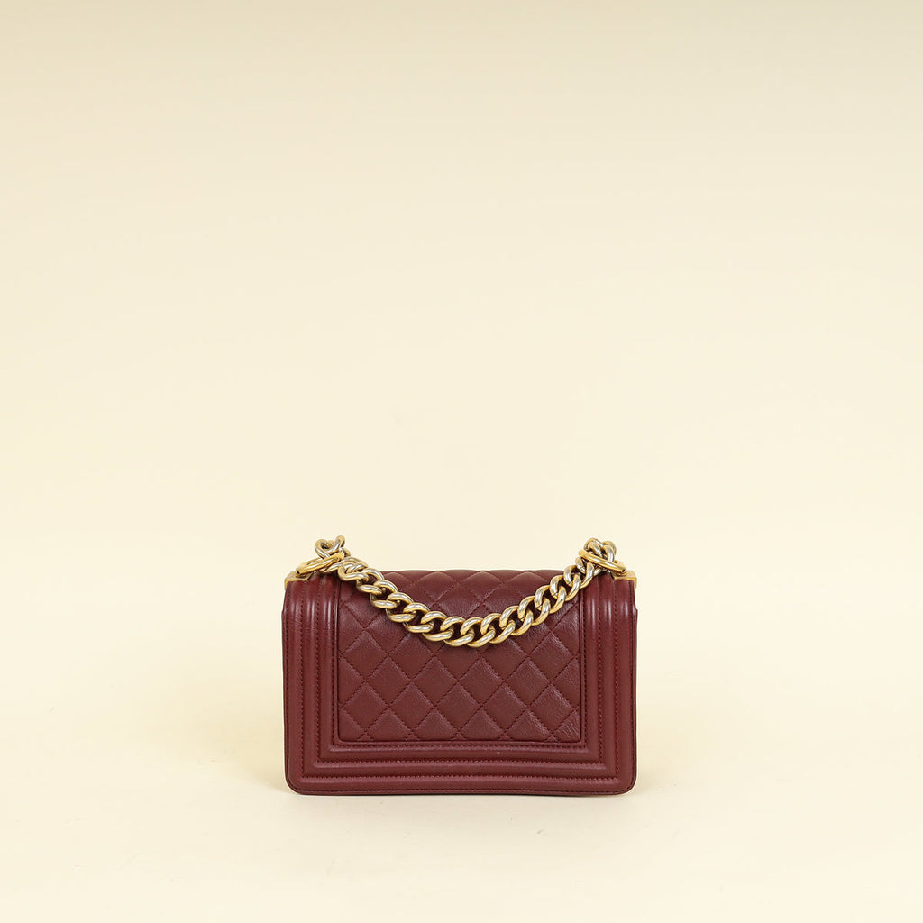 Chanel Burgundy Le Boy Small Flap Bag