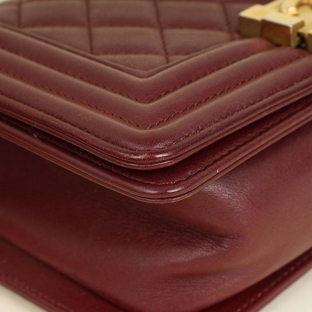 Chanel Burgundy Le Boy Small Flap Bag
