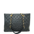 Chanel Black Grand Shopping Tote (GST) Medium Bag