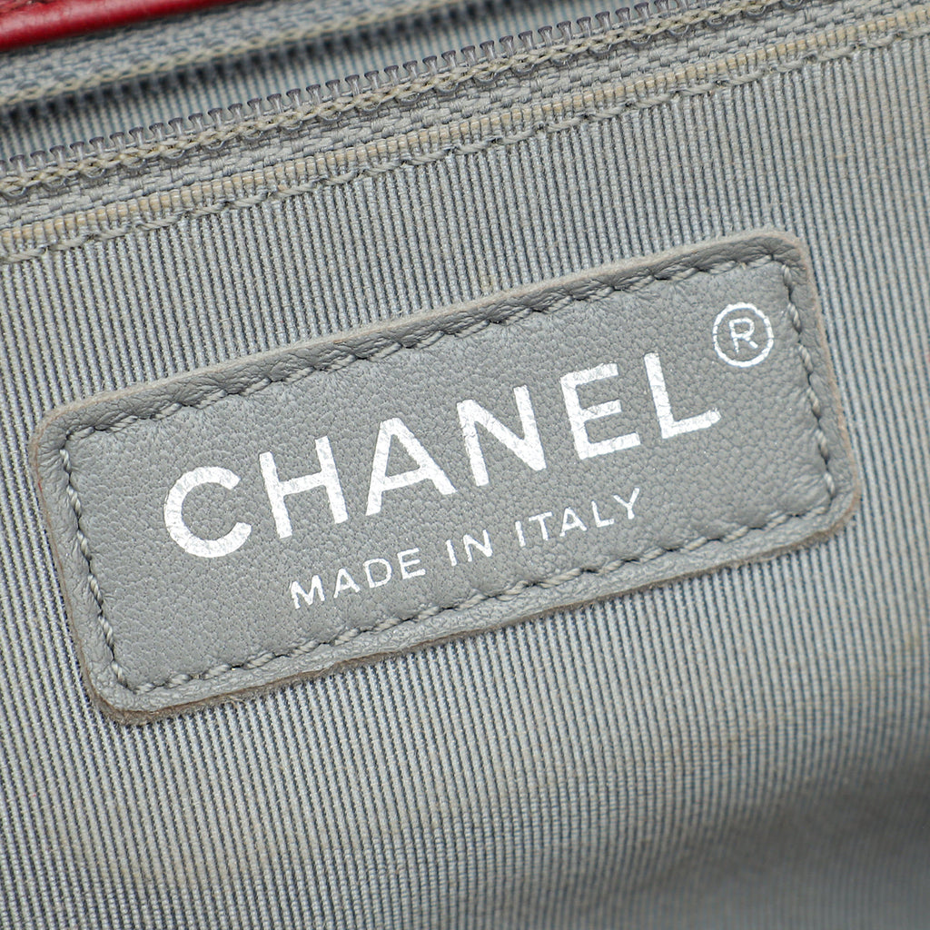Chanel Red New Medium  Double Stitch Boy
