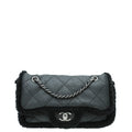 Chanel Black CC Shearling Coco Neige Small Flap Bag