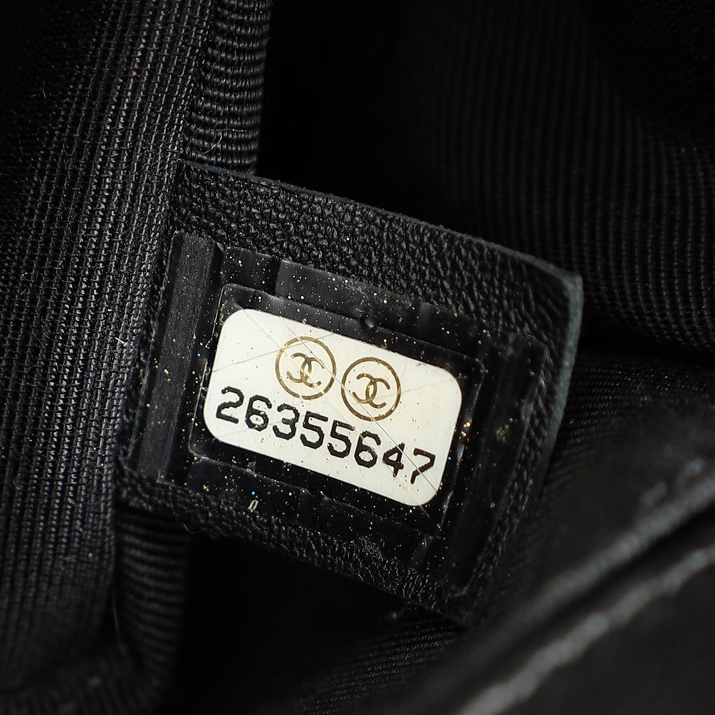 Chanel Black Le Boy Top Handle Medium Chain Bag