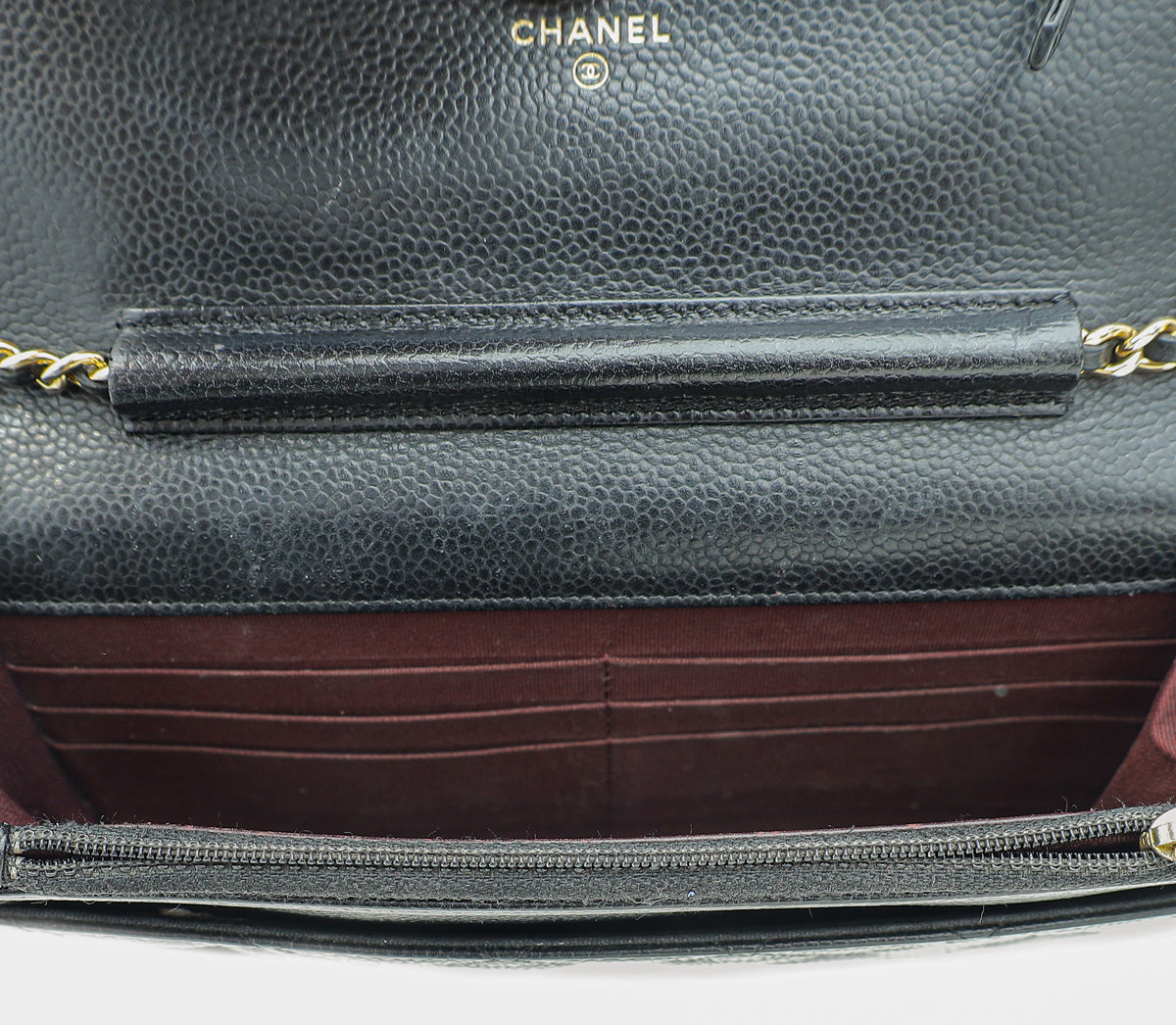 Chanel Black CC Classic Wallet On Chain