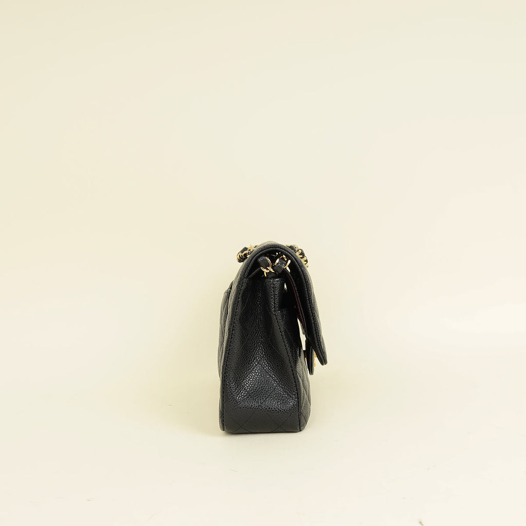 Chanel Black CC 11.12 Classic Double Flap Medium Bag