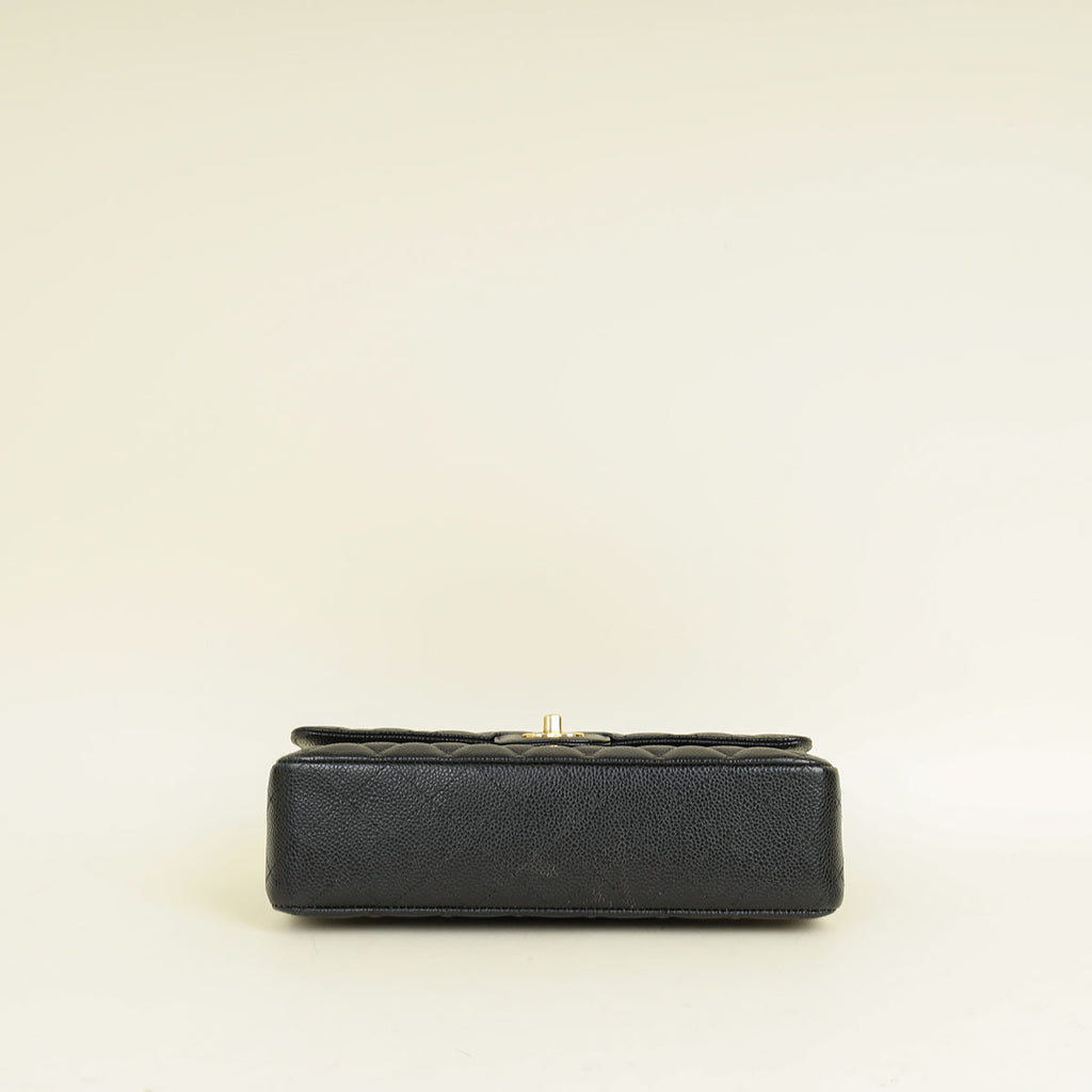 Chanel Black CC 11.12 Classic Double Flap Medium Bag