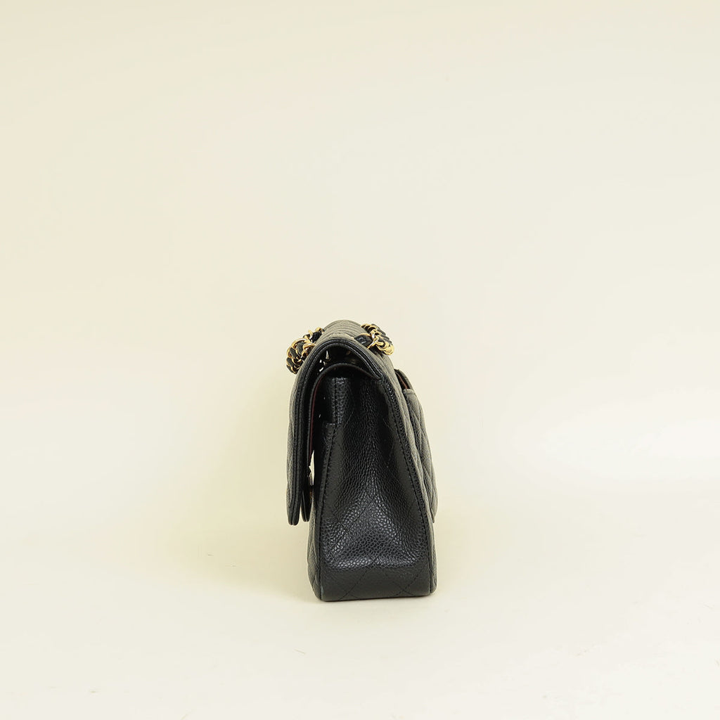 Chanel Black CC 11.12 Classic Double Flap Medium Bag