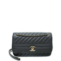 Chanel Black CC Diagonal Flap Small Bag