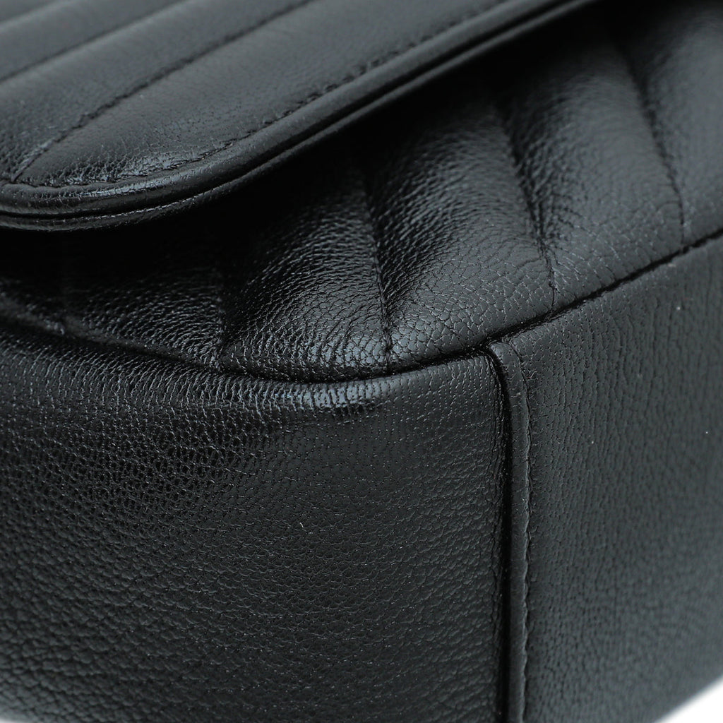 Chanel Black CC Diagonal Flap Small Bag