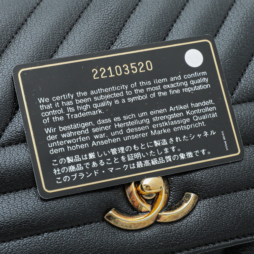 Chanel Black CC Diagonal Flap Small Bag