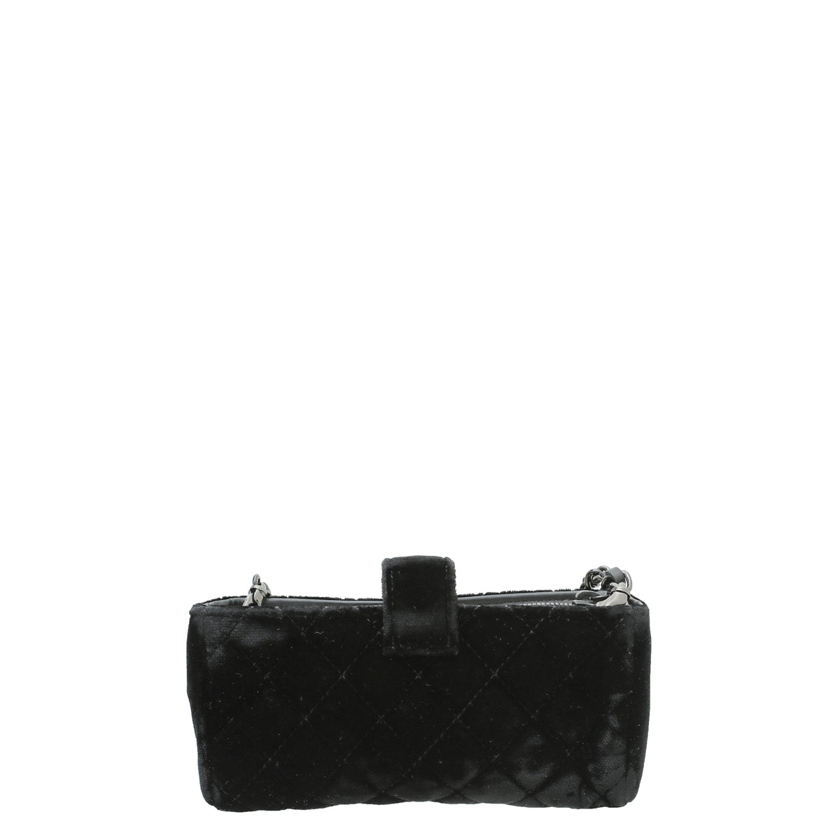 Chanel CC So Black Velvet Phone Holder Crossbody