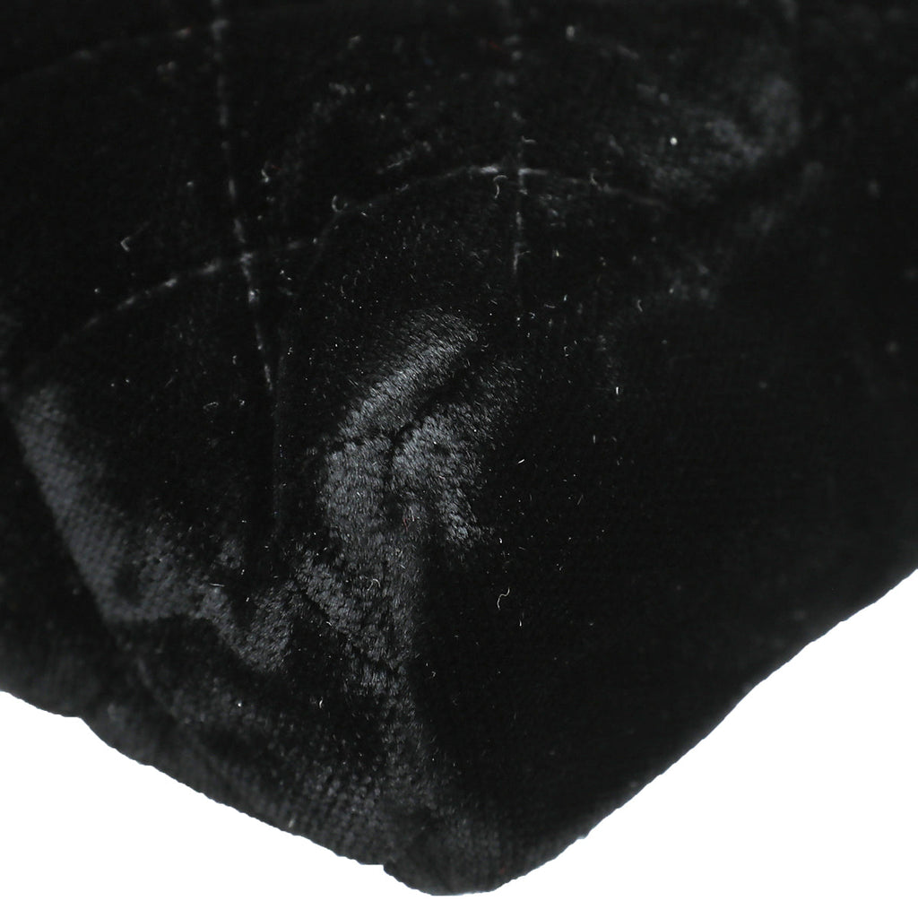 Chanel CC So Black Velvet Phone Holder Crossbody