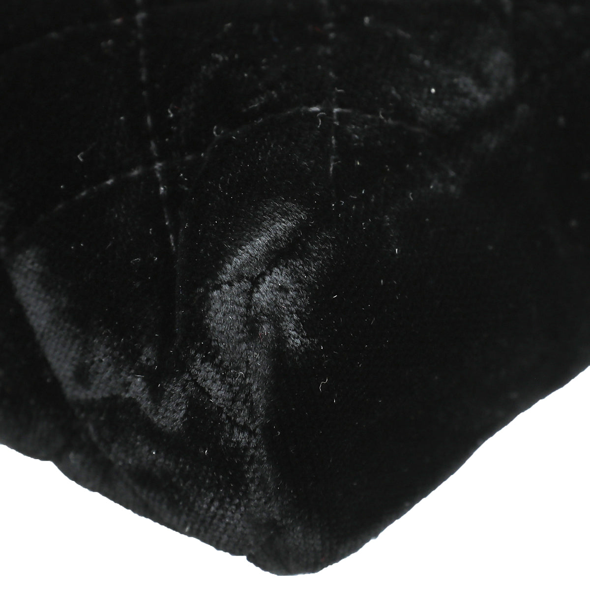 Chanel CC So Black Velvet Phone Holder Crossbody