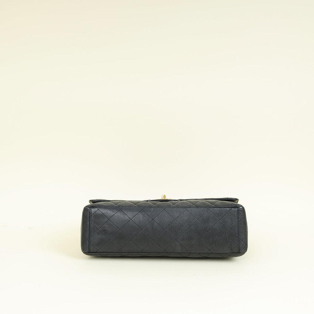 Chanel Black Classic Single Flap Maxi Bag