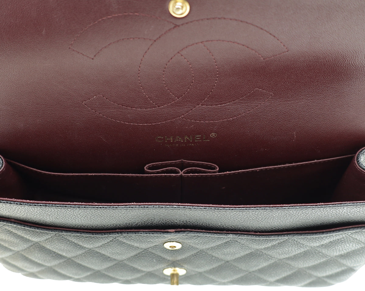 Chanel Black CC Classic Double Flap Jumbo Bag