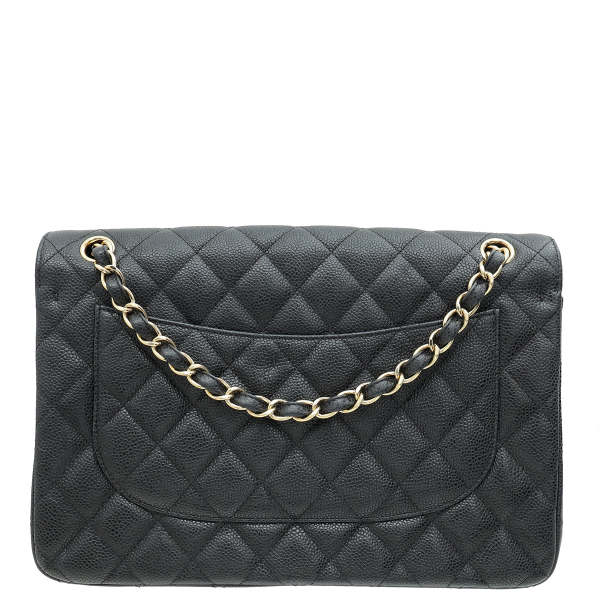 Chanel Black CC Classic Double Flap Jumbo Bag
