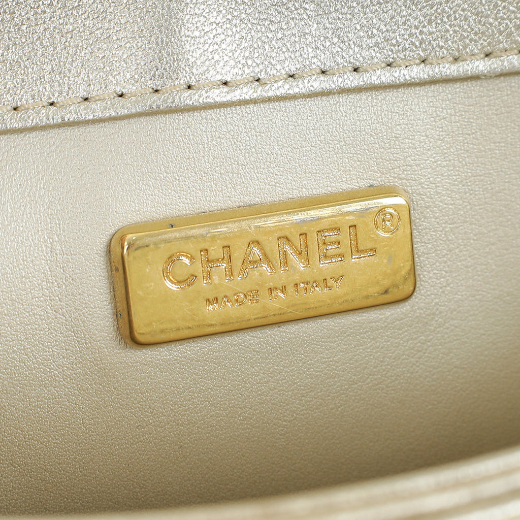 Chanel Multicolor CC Full Flap Python Top Handle Bag
