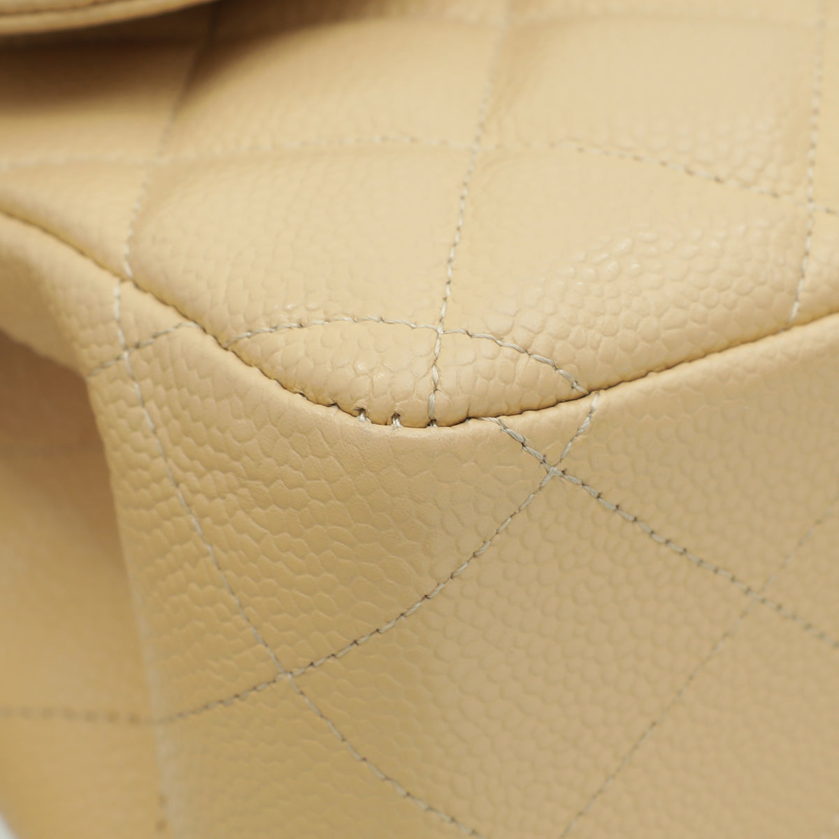 Chanel Beige CC Classic Double Flap Jumbo Bag