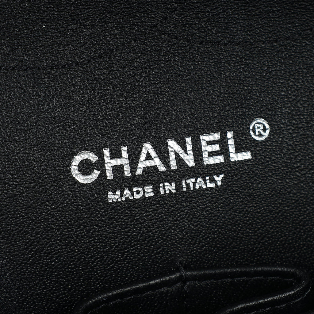 Chanel Black Chevron Classic Double Flap Jumbo Bag