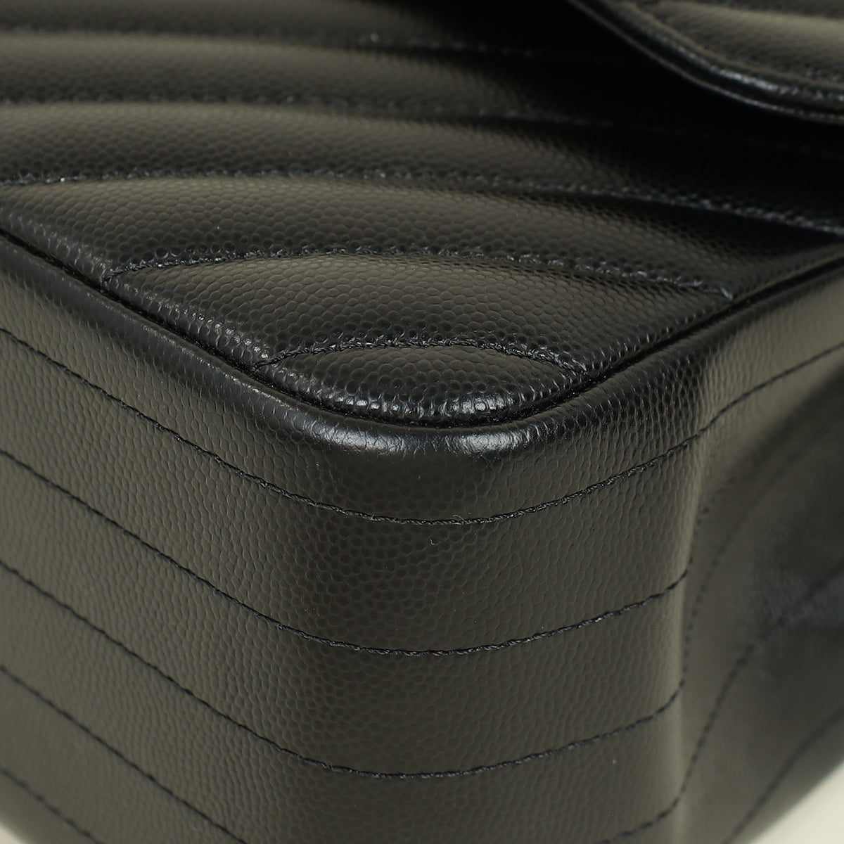 Chanel Black Chevron Classic Double Flap Jumbo Bag