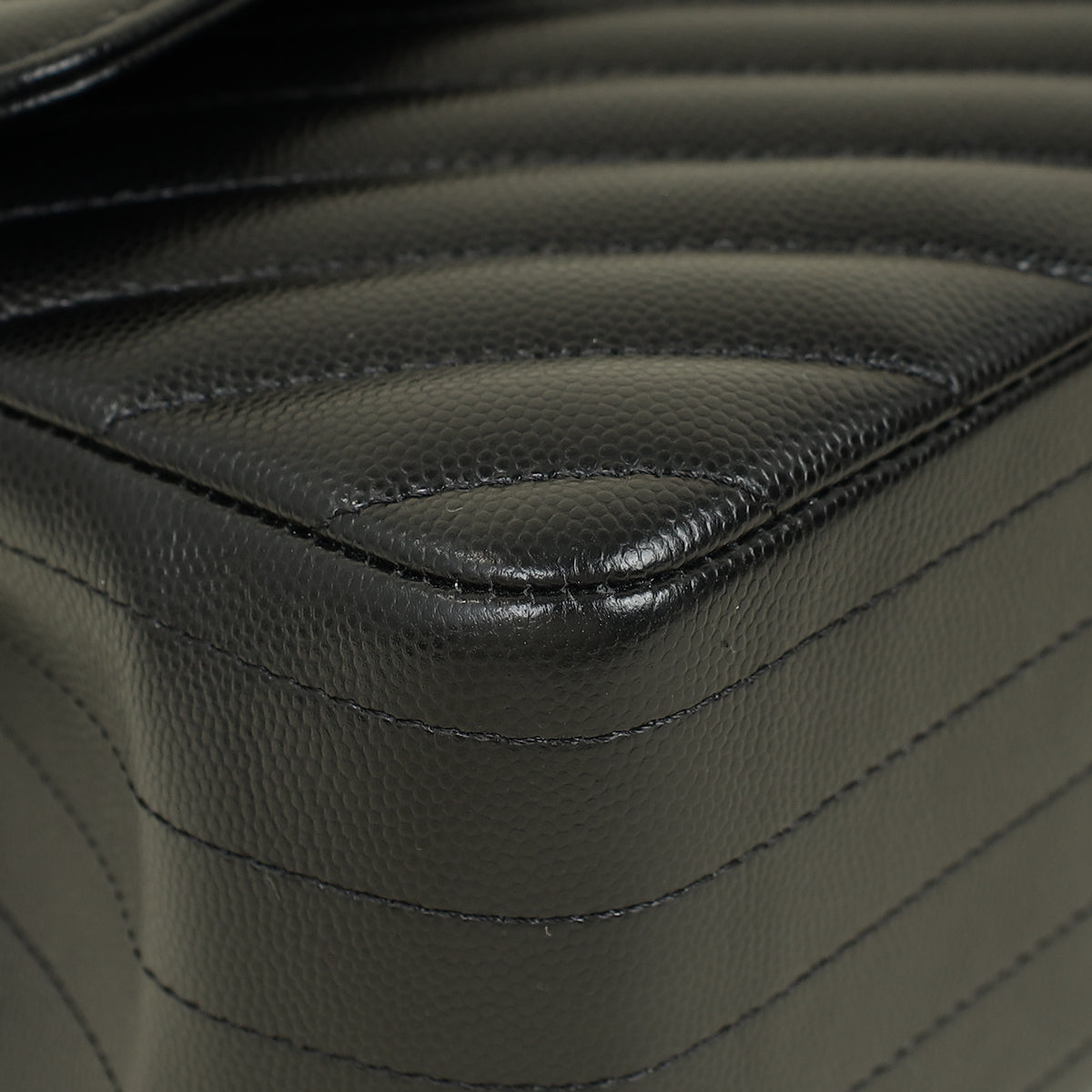 Chanel Black Chevron Classic Double Flap Jumbo Bag