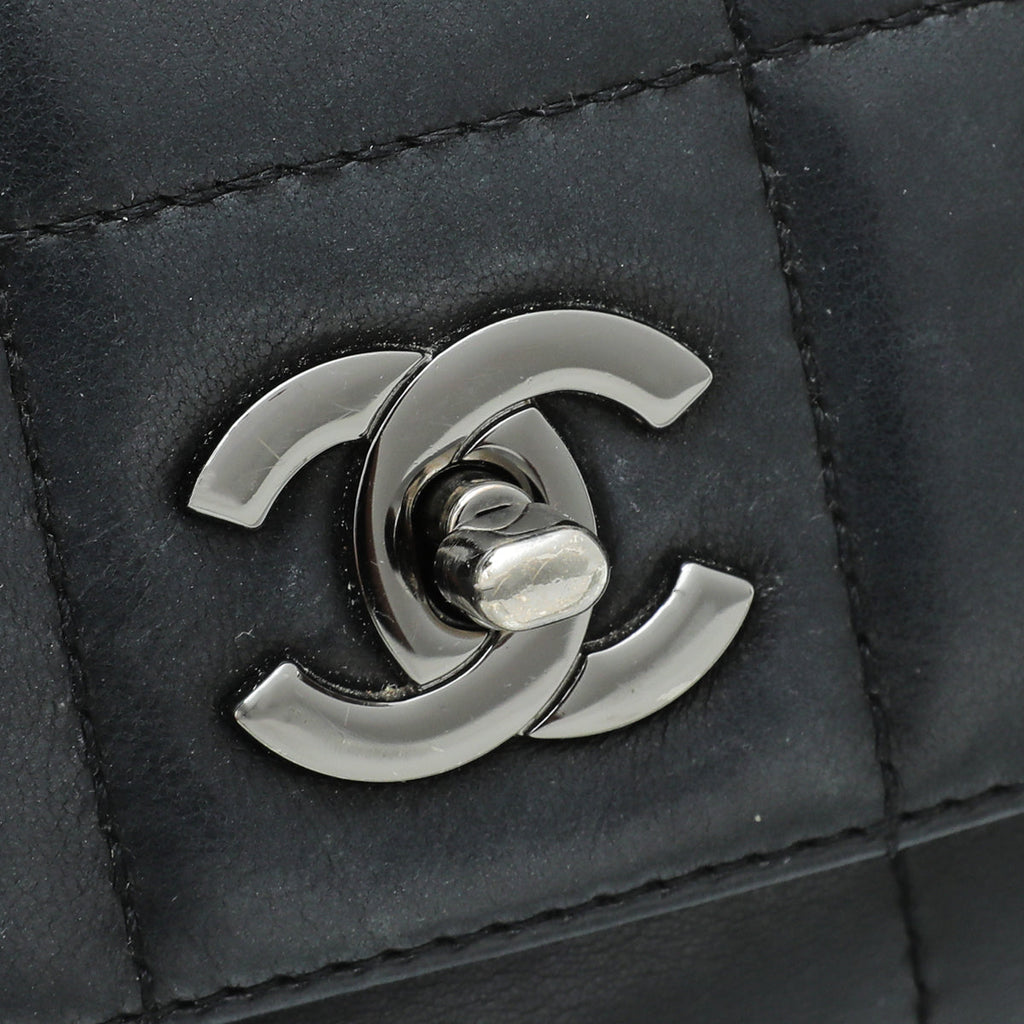 Chanel Black Chocolate Bar Multi Chain Flap Bag