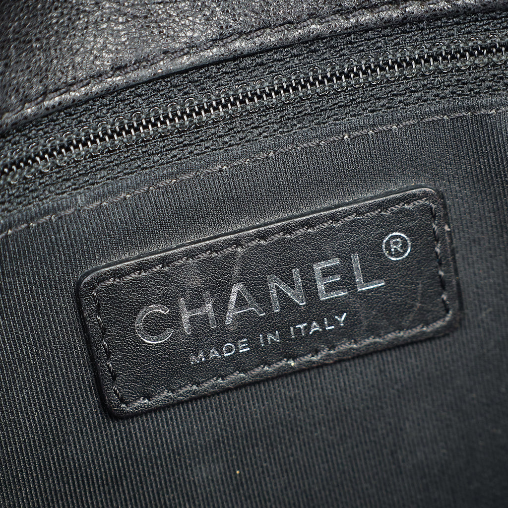 Chanel Black CC Rock in Rome Flap Bag