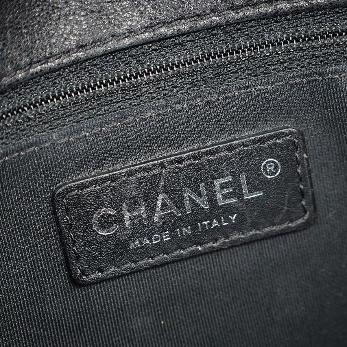 Chanel Black CC Rock in Rome Flap Bag