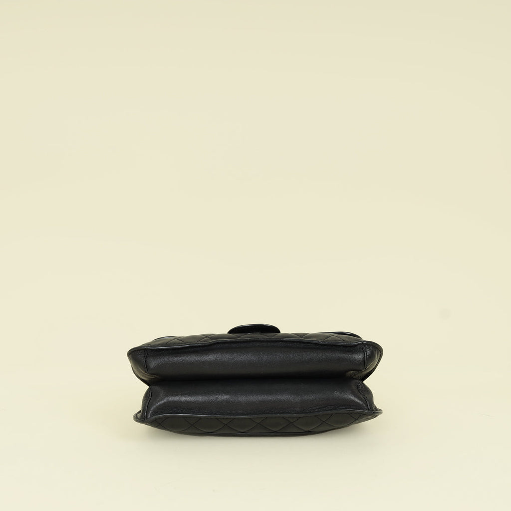 Chanel Black CC Rock in Rome Flap Bag