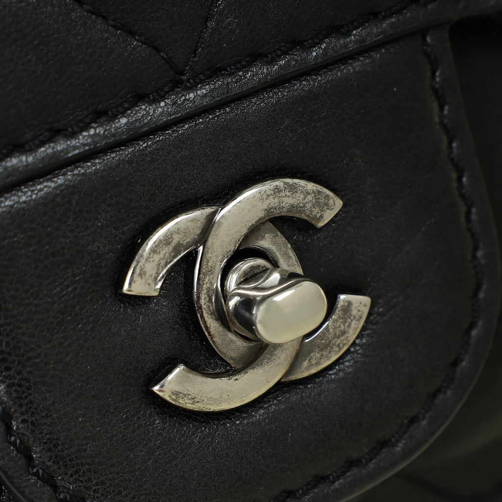 Chanel Black CC Rock in Rome Flap Bag
