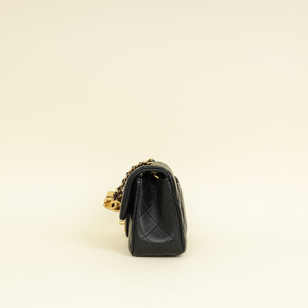 Chanel Black CC Crush Mini Rectangular Flap Bag