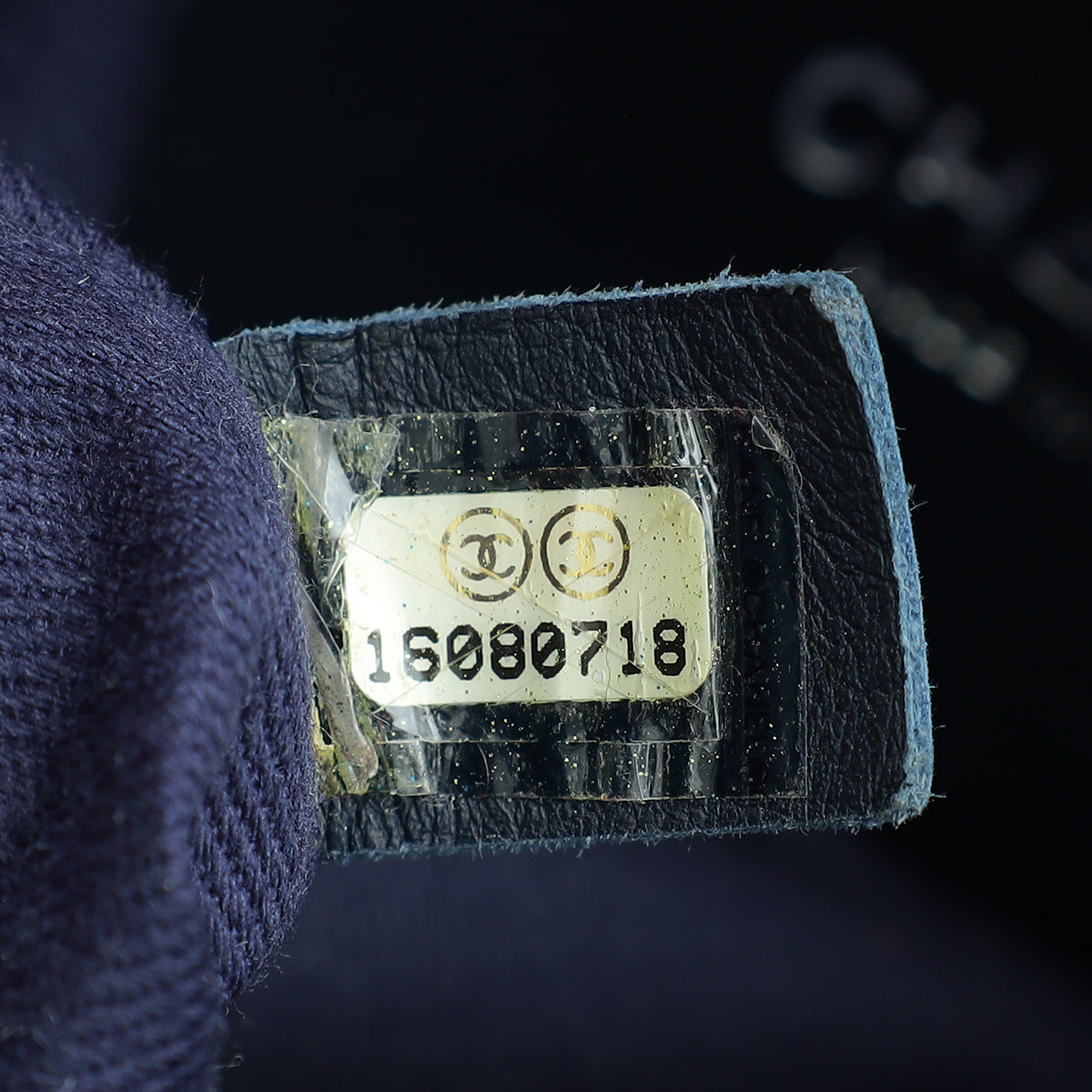Chanel Blue CC Denim Camelia Embroidered Flap Bag