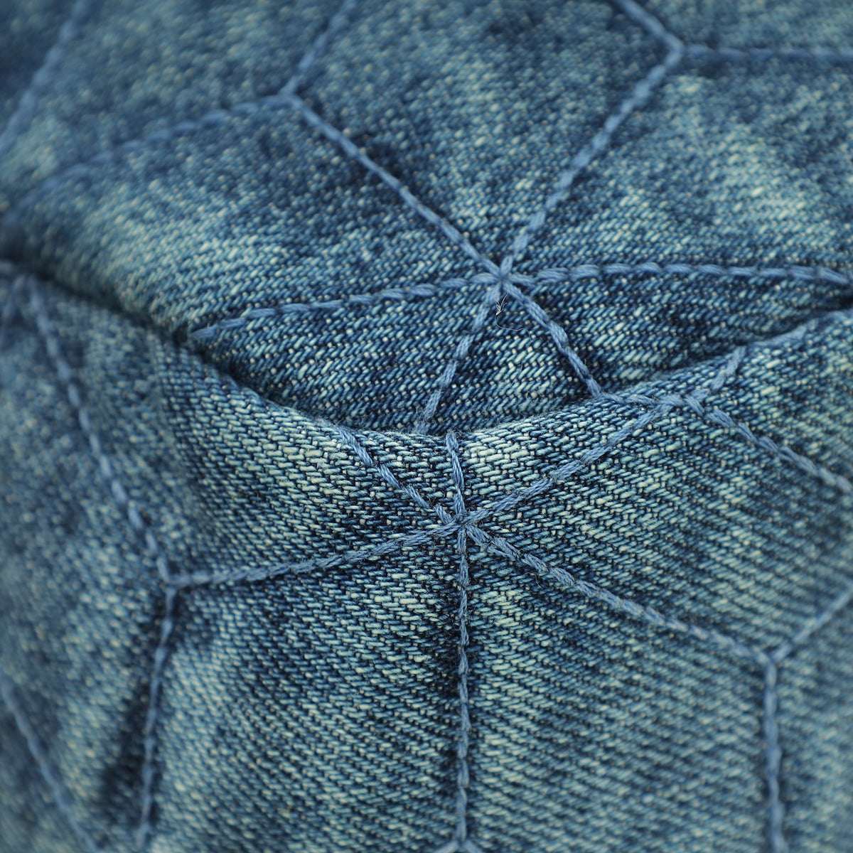 Chanel Blue CC Denim Camelia Embroidered Flap Bag