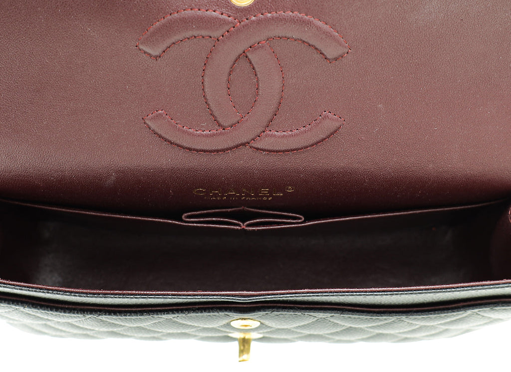 Chanel Black CC Classic Double Flap Medium Bag