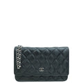Chanel Black CC Classic Wallet On Chain