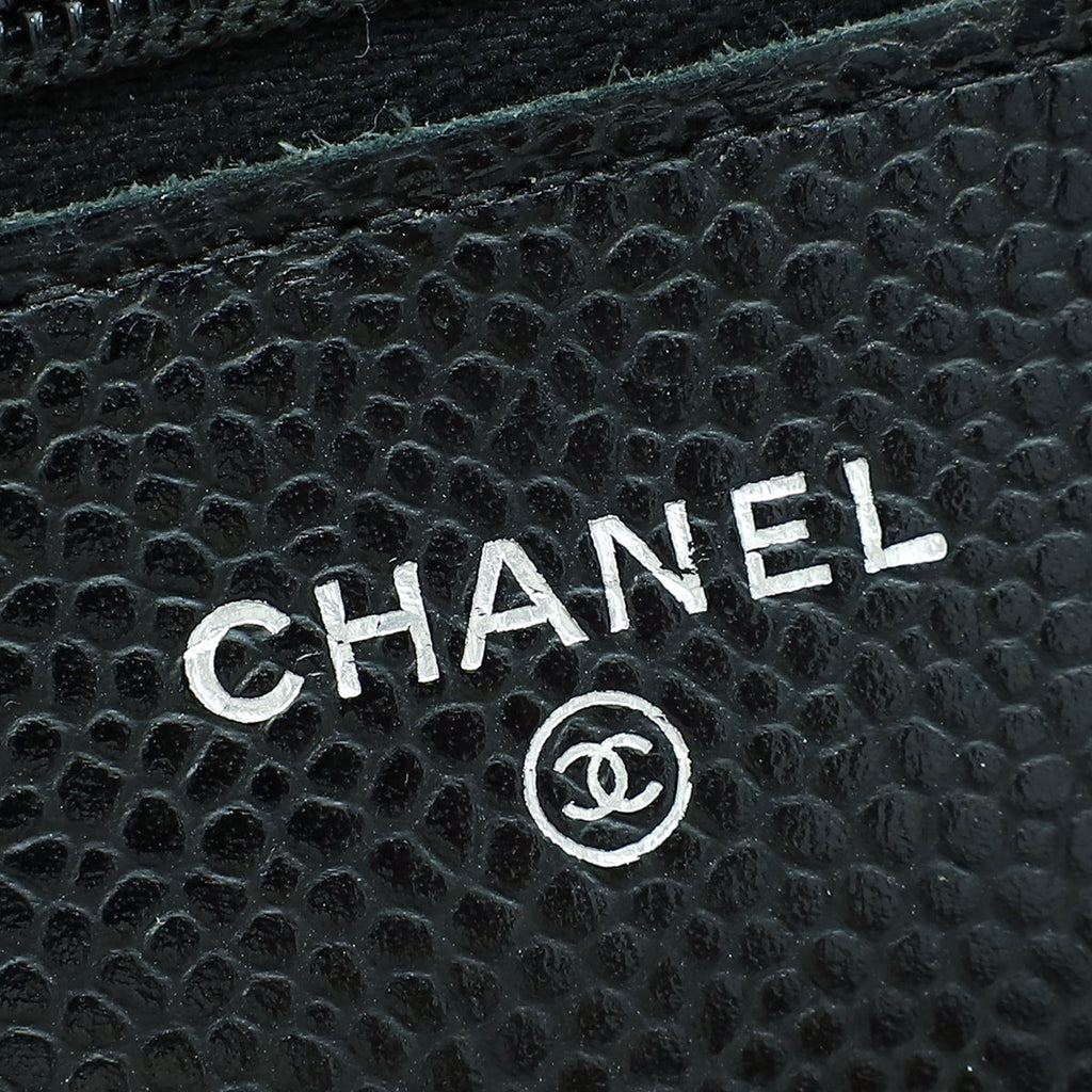 Chanel Black CC Classic Wallet On Chain