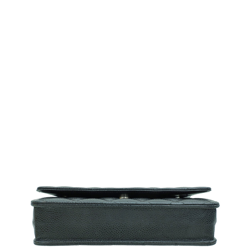 Chanel Black CC Classic Wallet On Chain