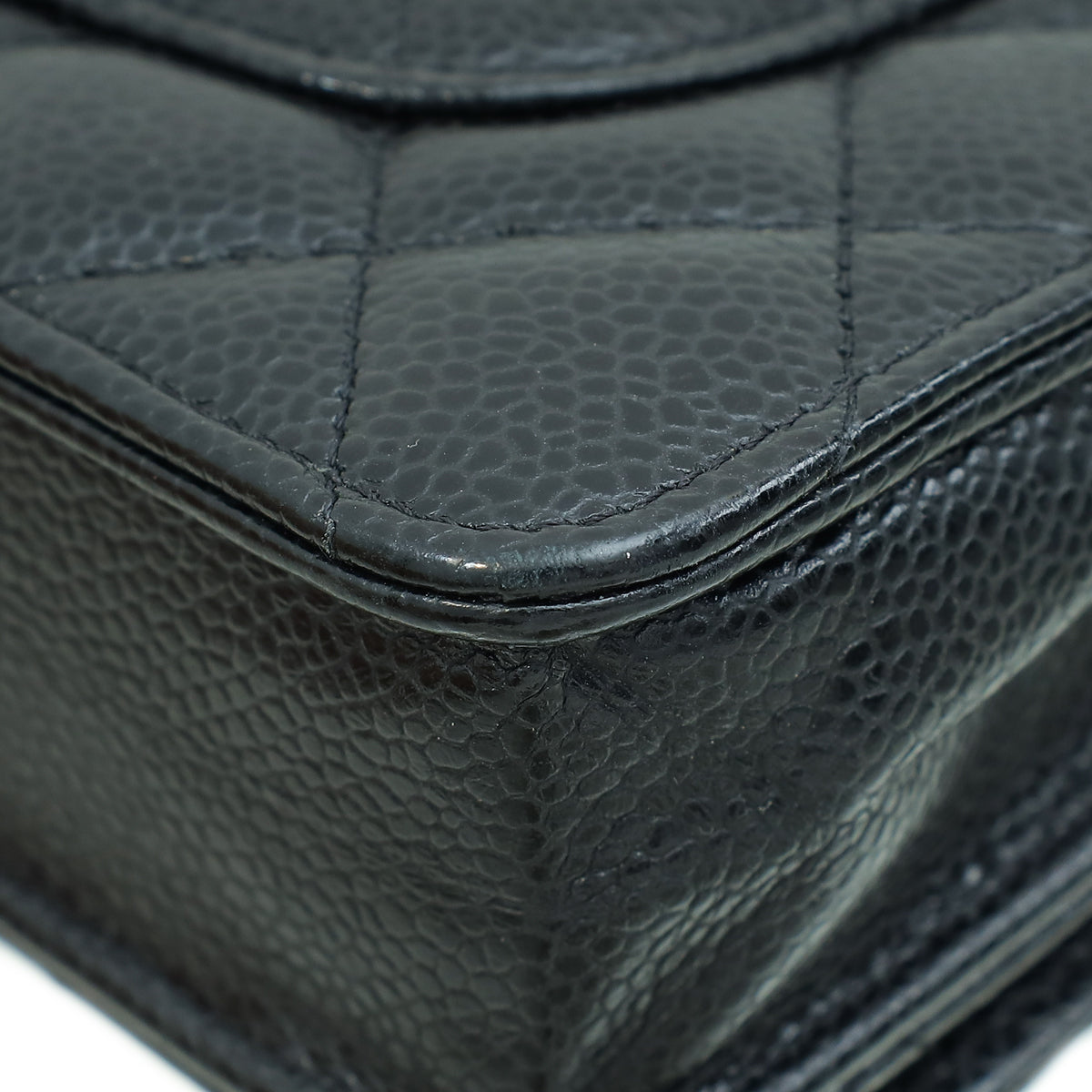 Chanel Black CC Classic Wallet On Chain