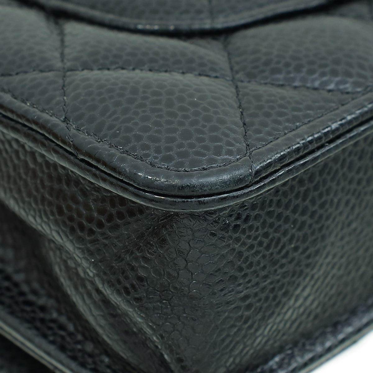 Chanel Black CC Classic Wallet On Chain