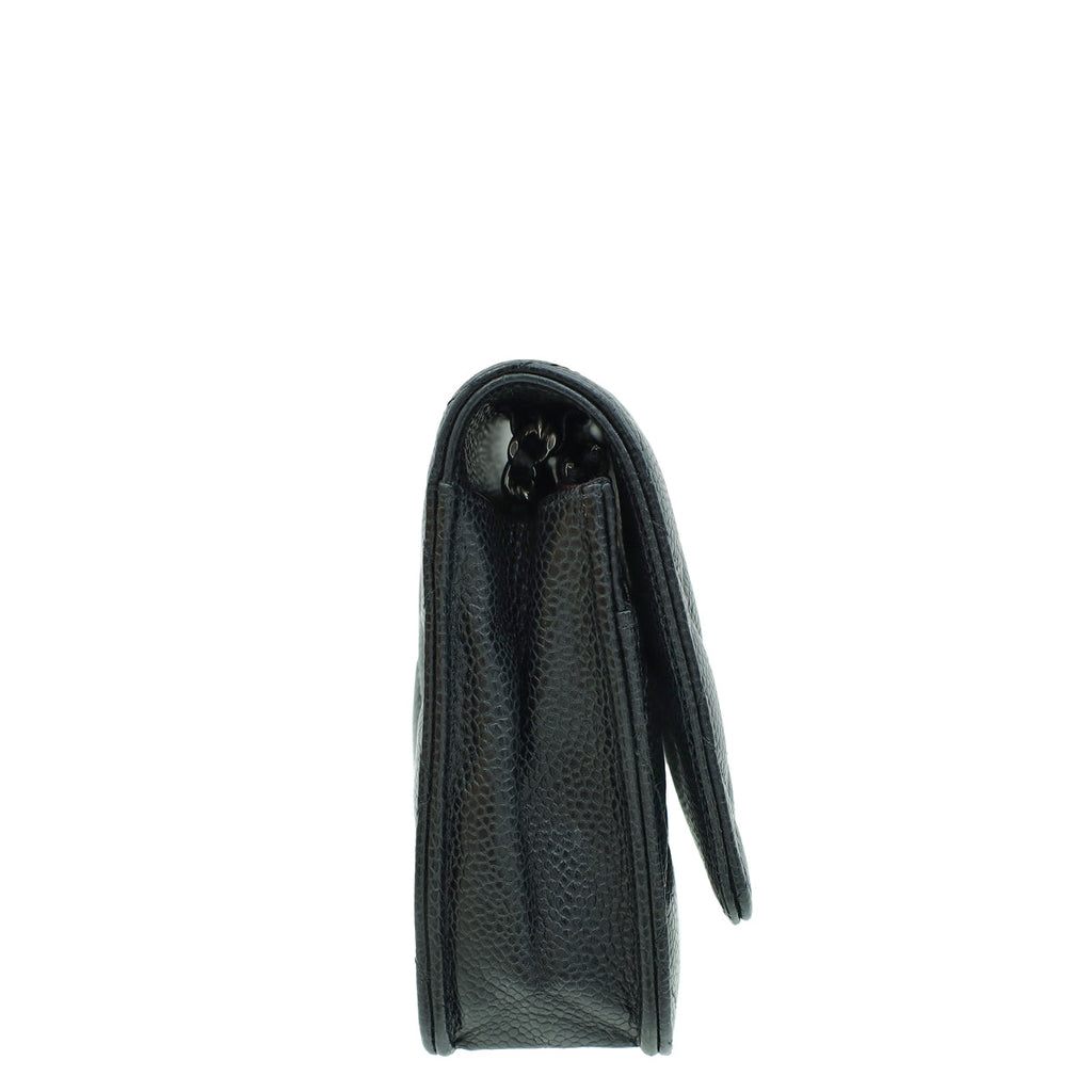 Chanel Black CC Classic Wallet On Chain