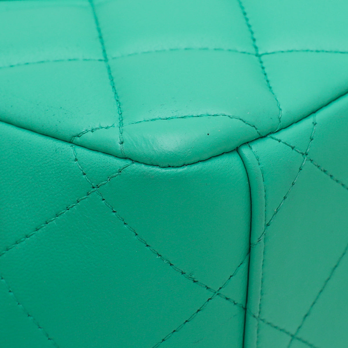 Chanel Green CC Classic Double Flap Maxi Bag