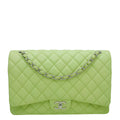 Chanel Lime CC Classic Double Flap Maxi Bag