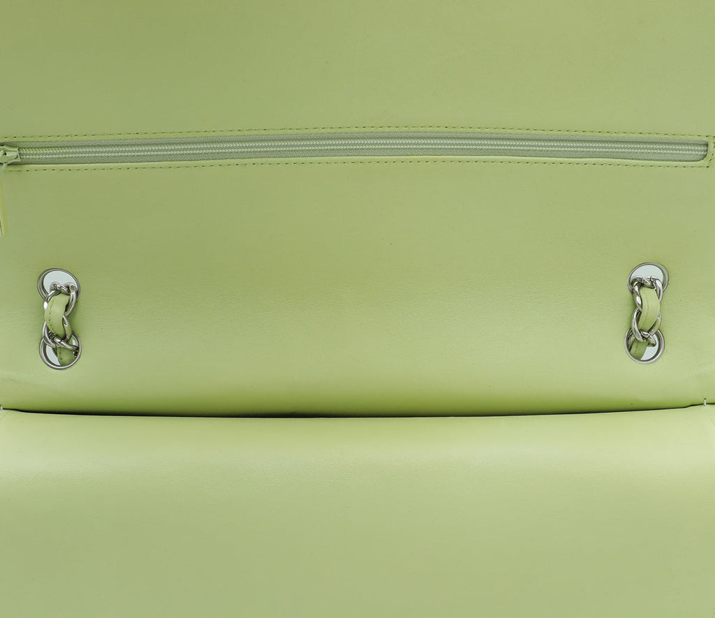 Chanel Lime CC Classic Double Flap Maxi Bag